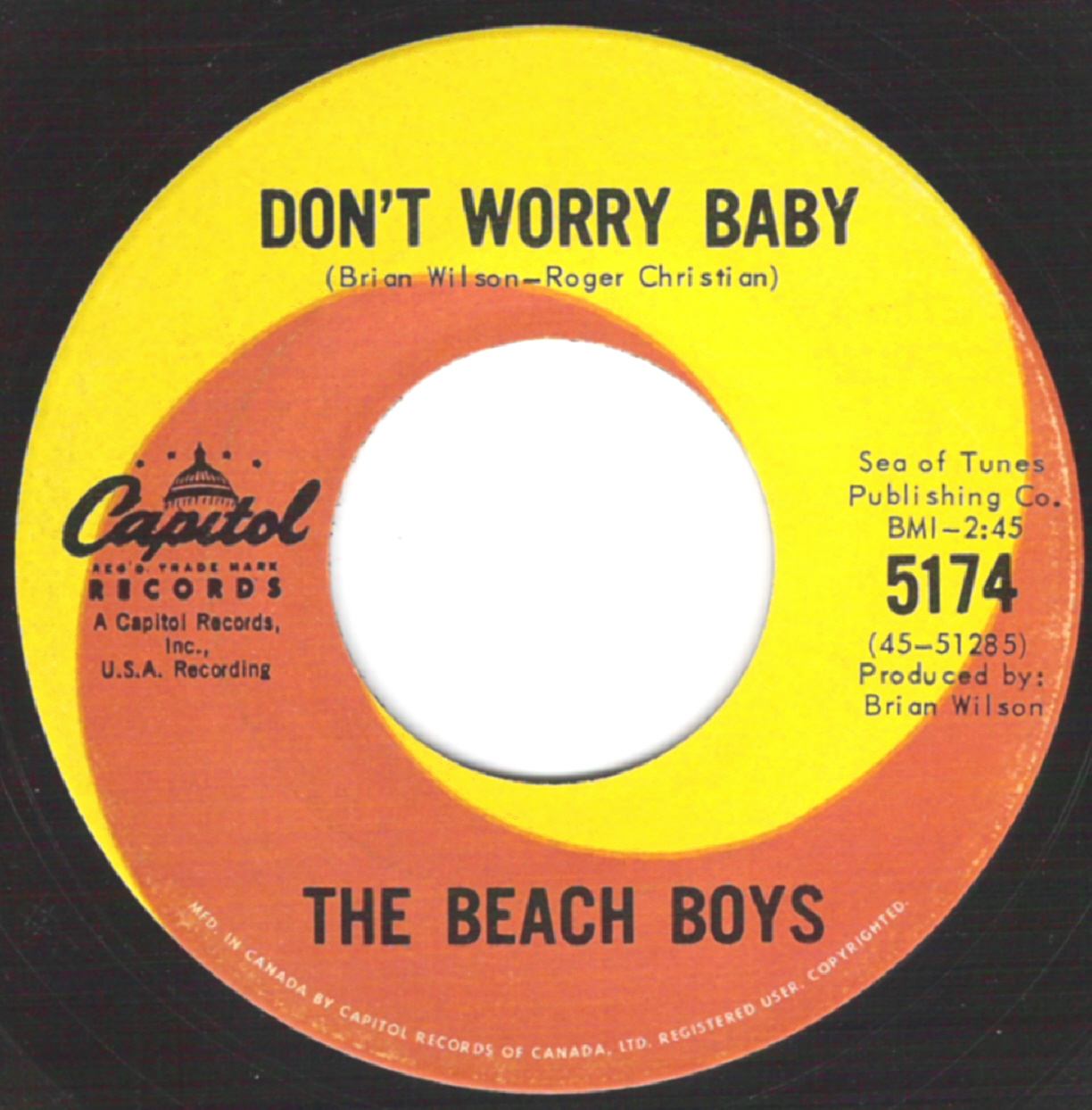 Beach Boys On 45 - Canada Regular - Capitol 1962-64